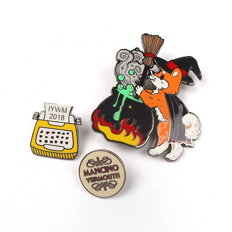 Wholesale Customized Colorful Cute Cartoon Animal Logo Enamel Metal Safety Pins For Scarves And Hats